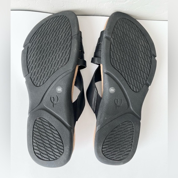 Easy Spirit Meadow open toe leather sandals black 8 NEW - Picture 5 of 11